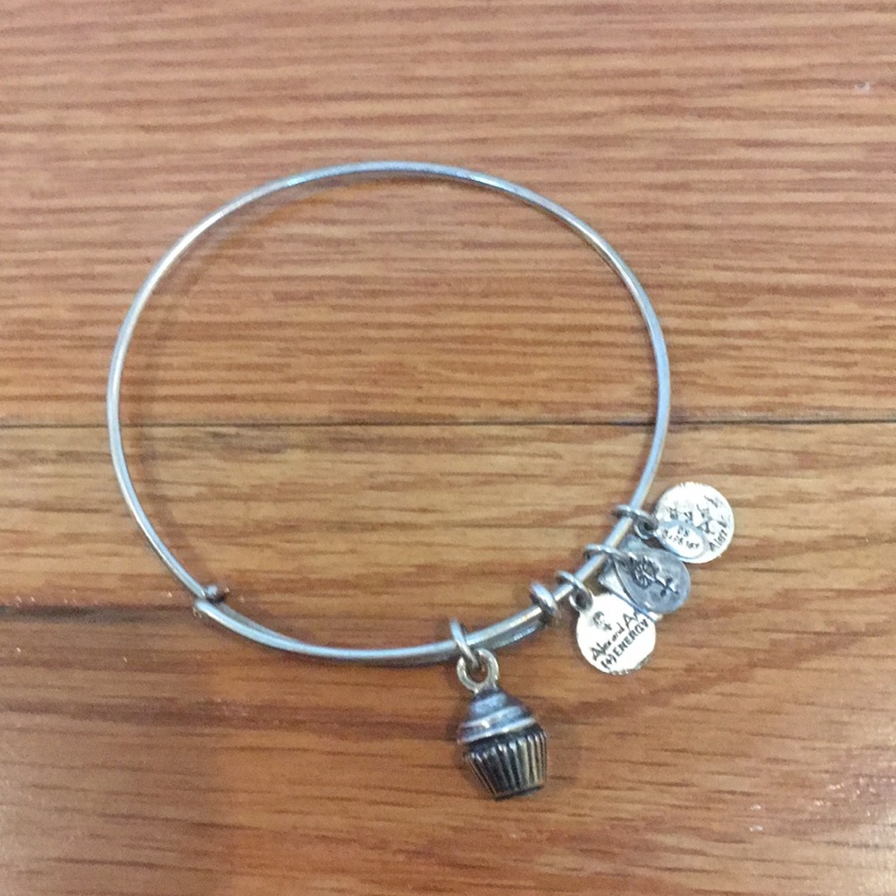Alex and Ani Silver Cupcake Bangle